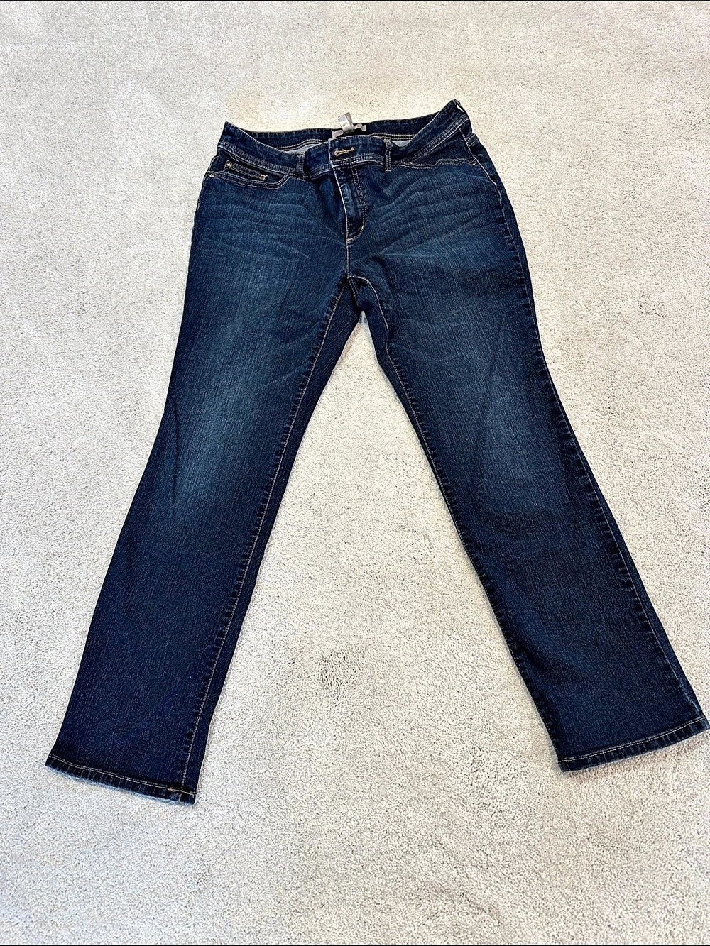 Chico's Boot Cut Jeans Blue Waist 1.5 Short
